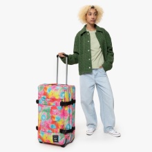 Eastpak Travel-Reisetasche Transit'r M Fluo Clouds (78 Liter) mit Rollen bunt